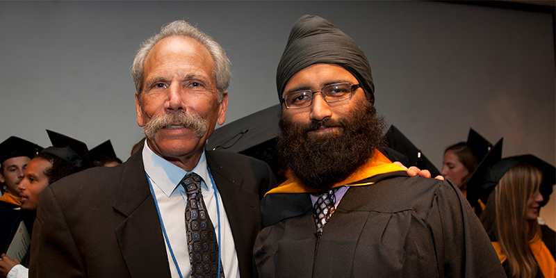 IGHS master's alumnus Harinder Chahal with Dr. Joseph Guglielmo
