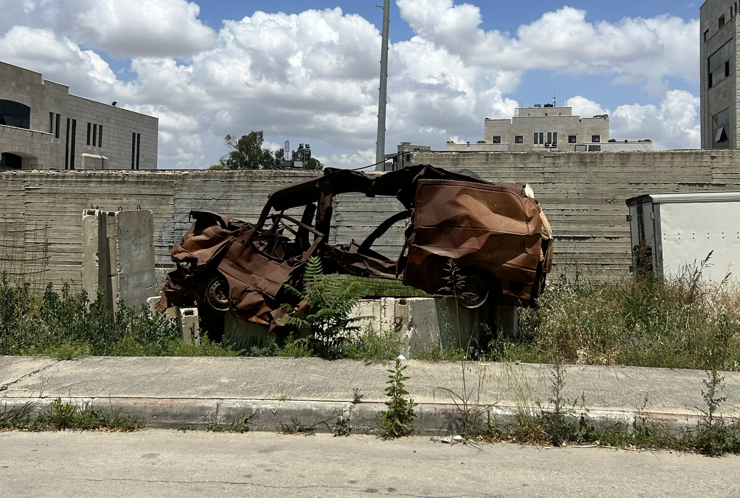 Memorial in Jenin for Dr. Khalil Suleiman, who was killed in 2002 when his ambulance was hit by a rifle-mounted grenade fired by the Israeli forces