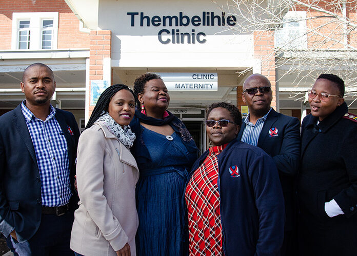 Staff members from the TB and HIV Care Thembelihle Clinic in Eastern Cape, South Africa