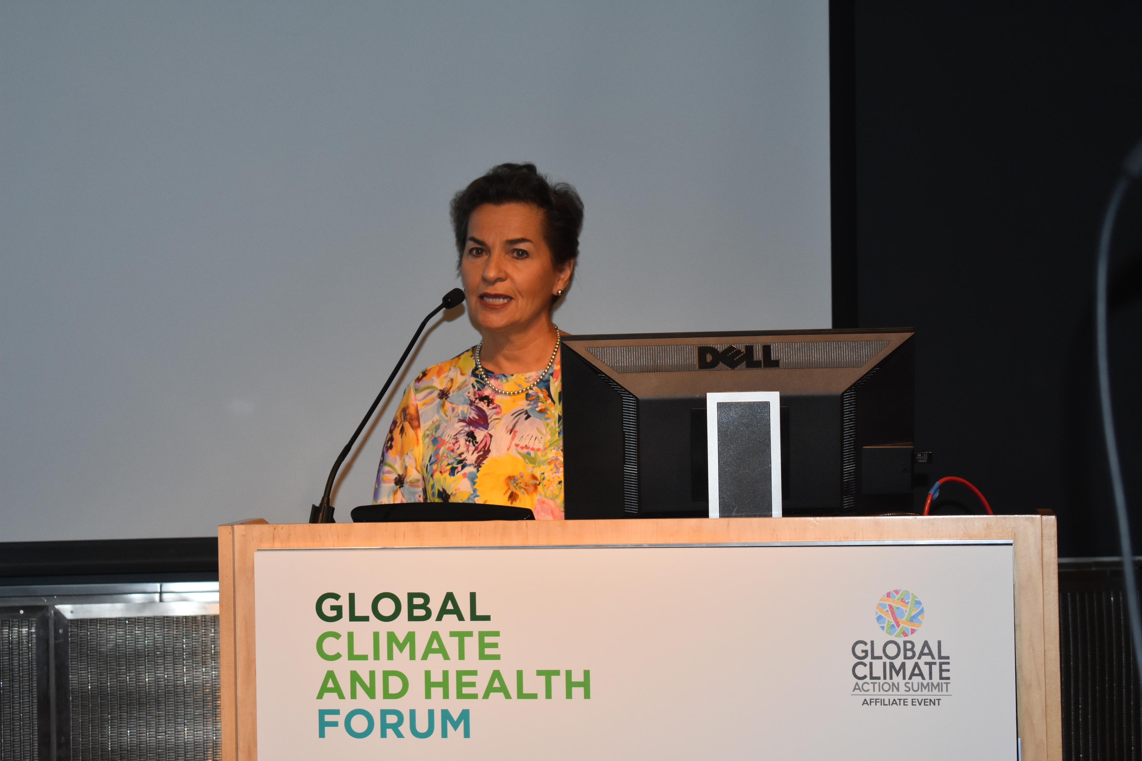 Christiana Figueras at the Global Climate and Health Forum at UCSF Mission Bay