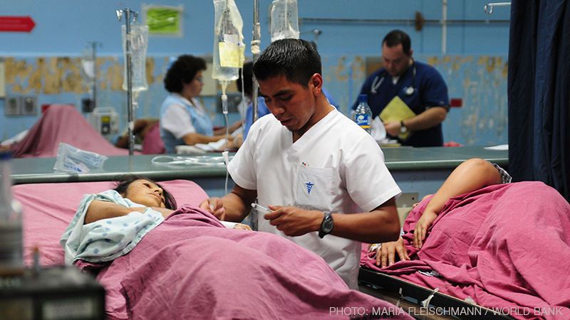 healthcare worker in emergency room