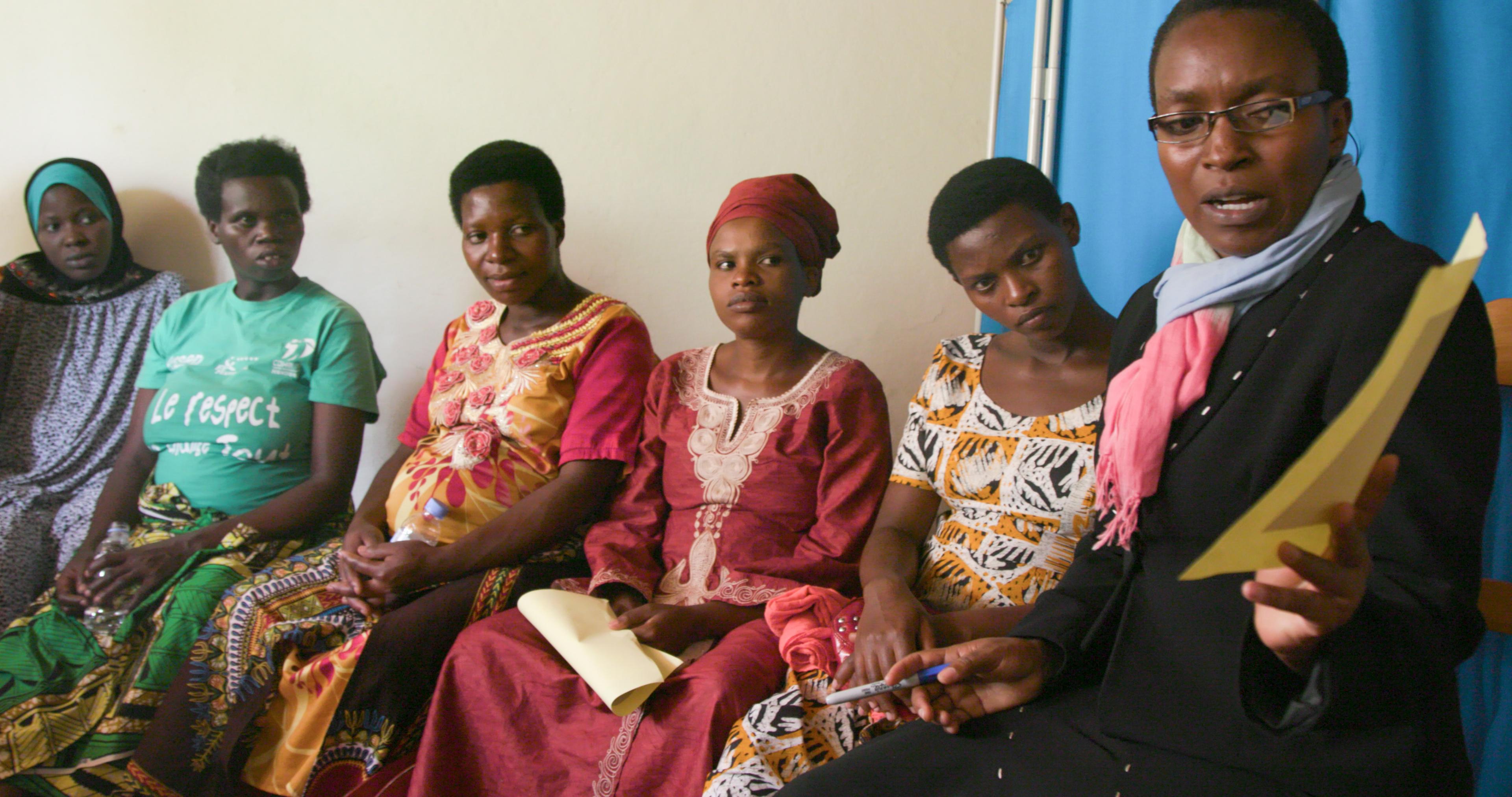 Group of East African pregnant women talking together