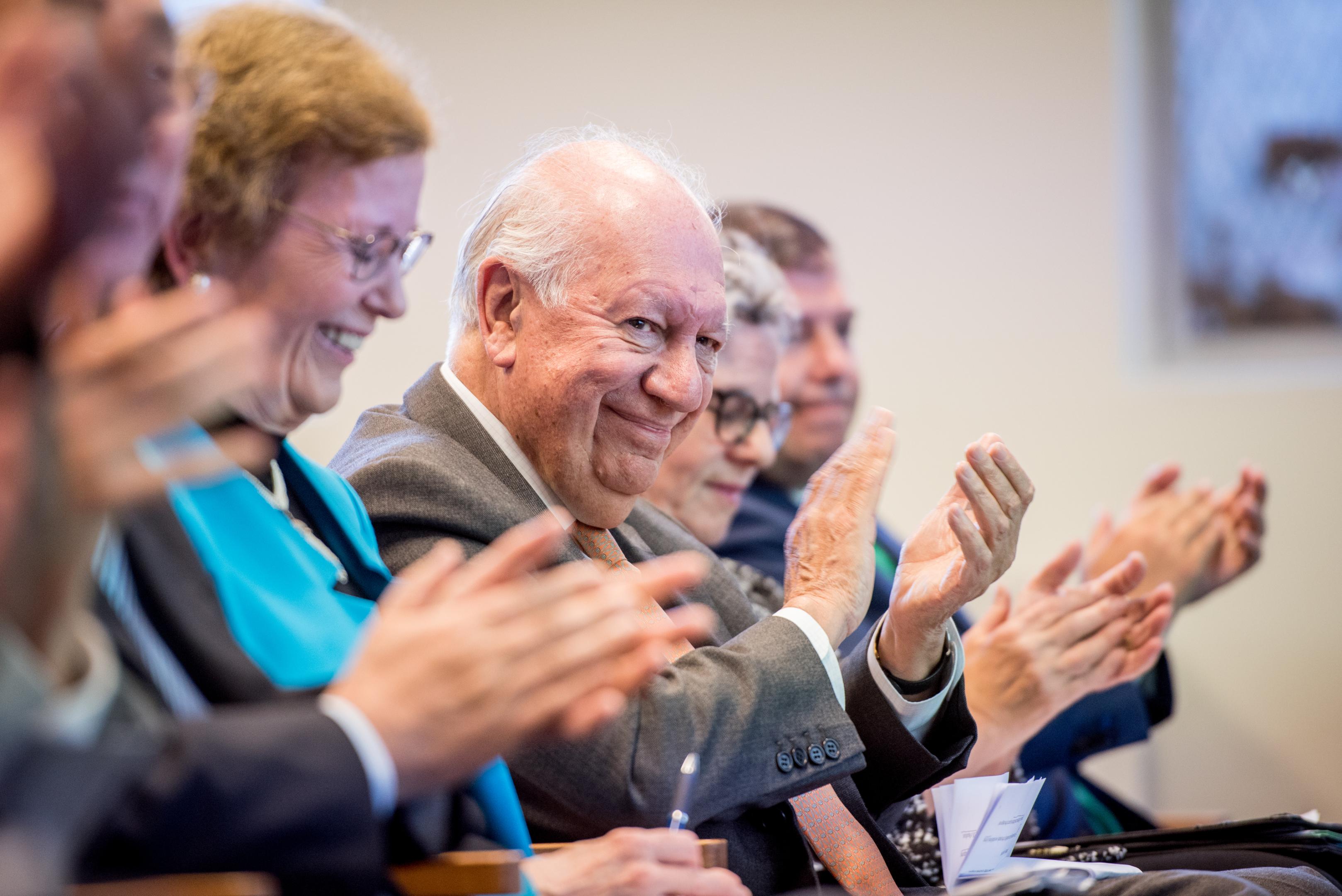 Mary Robinson, former president of Ireland, and Ricardo Lagos, former president of Chile