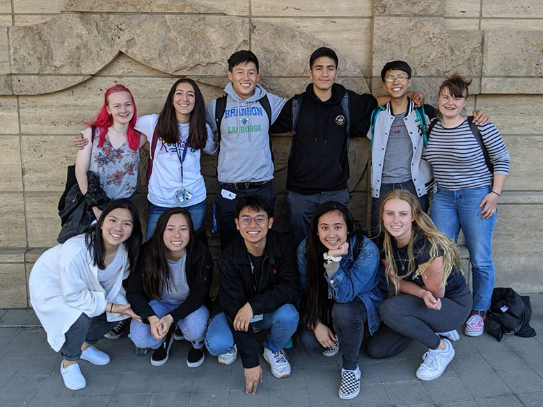 2019 SRGH interns, back row from left: Chiara Whitehurst, Sasha Barron-Kardos, Raymond Kwei (SRGH guest), Carlos Jaramillo, Darren Li, Anat Gilligan-Steinberg. Front row from left: Ivy Hung, Lena Yang, Connor Nakamura, Kristin Leyson, Catherine Kawaja.