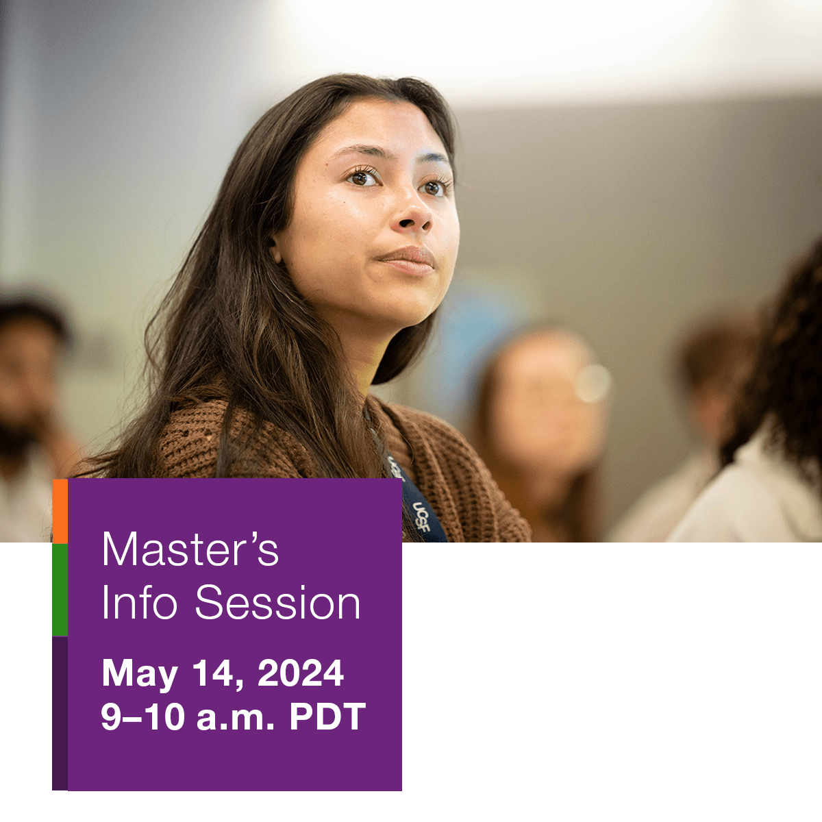 Master's Info Session on May 14th from 9 to 10 a.m. PDT